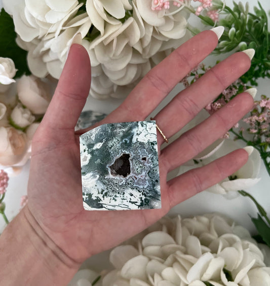 Pink Moss Agate Free Form