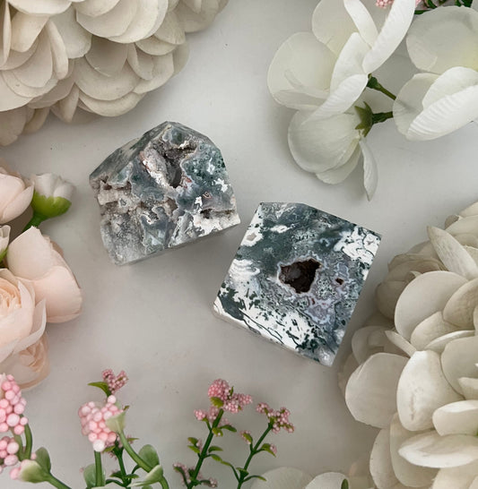 Pink Moss Agate Free Form