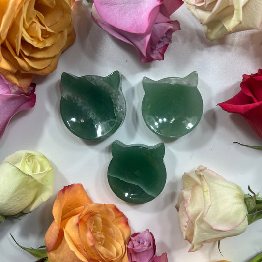 Green Aventurine Cat Bowl