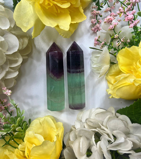 Watermelon Fluorite Point
