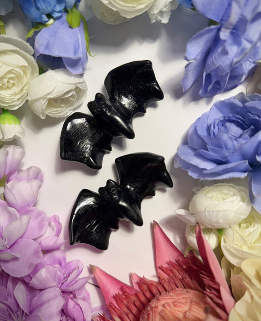 Black Obsidian Crystal Bat