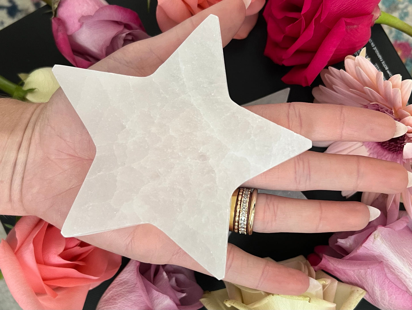 Selenite Star Charging Plate