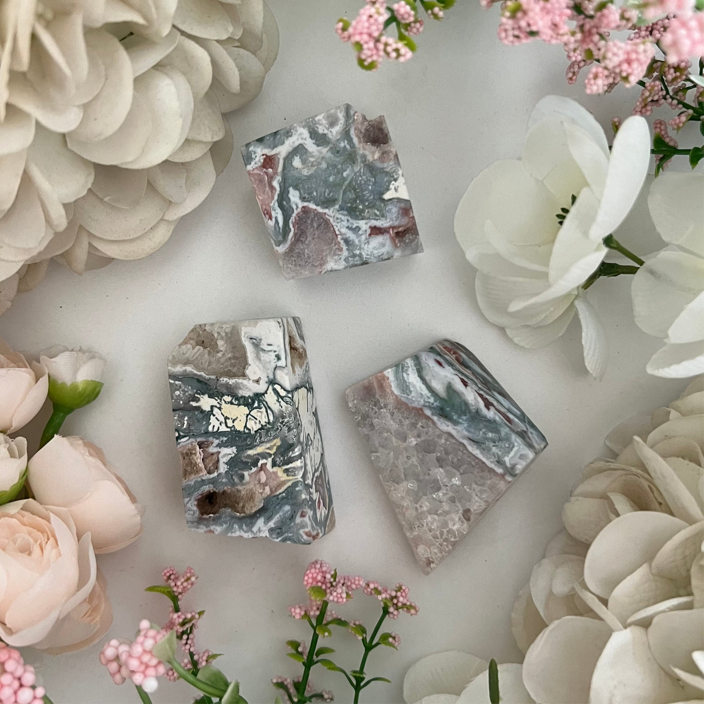 Pink Moss Agate Free Form