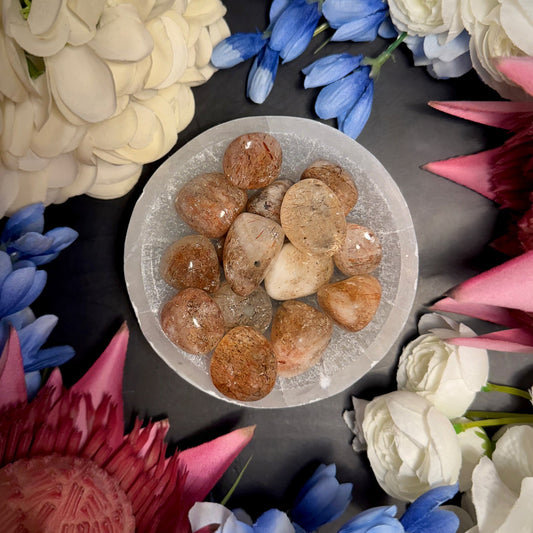 Rutilated Quartz Tumbled Stone
