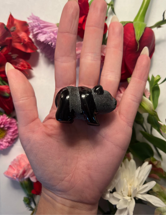 Black Obsidian Panda Crystal