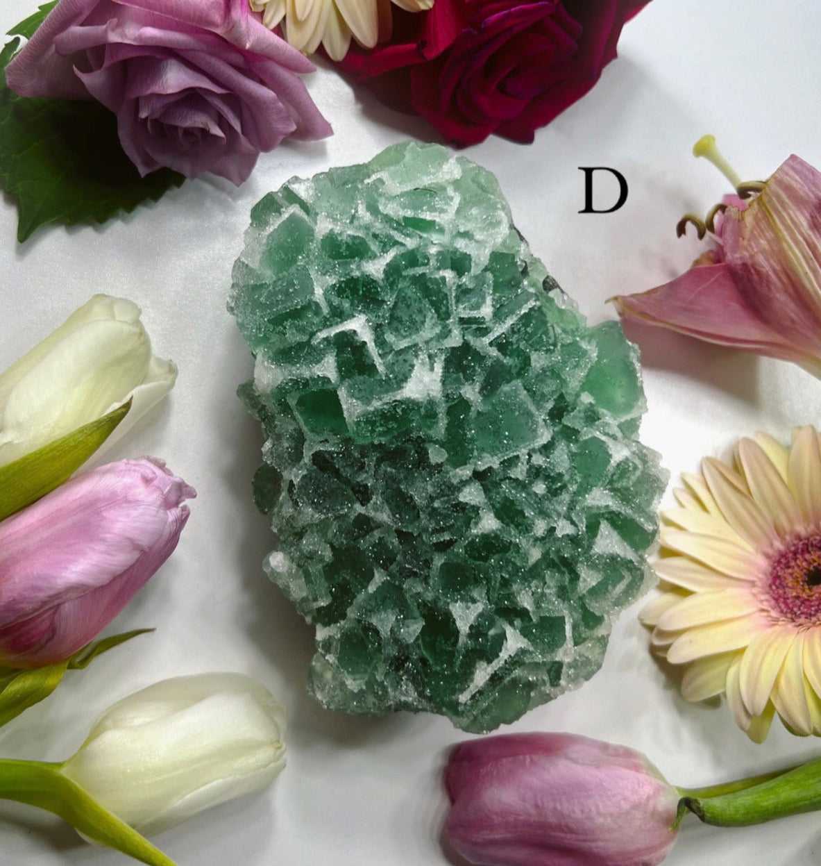 Sugar Cubic Fluorite Cluster