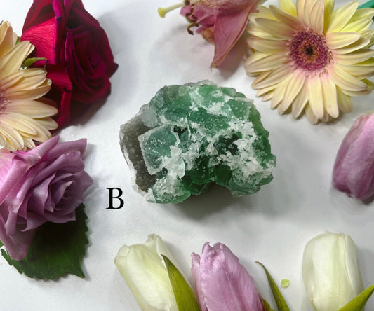 Sugar Cubic Fluorite Cluster