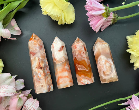 Carnelian Flower Agate Point