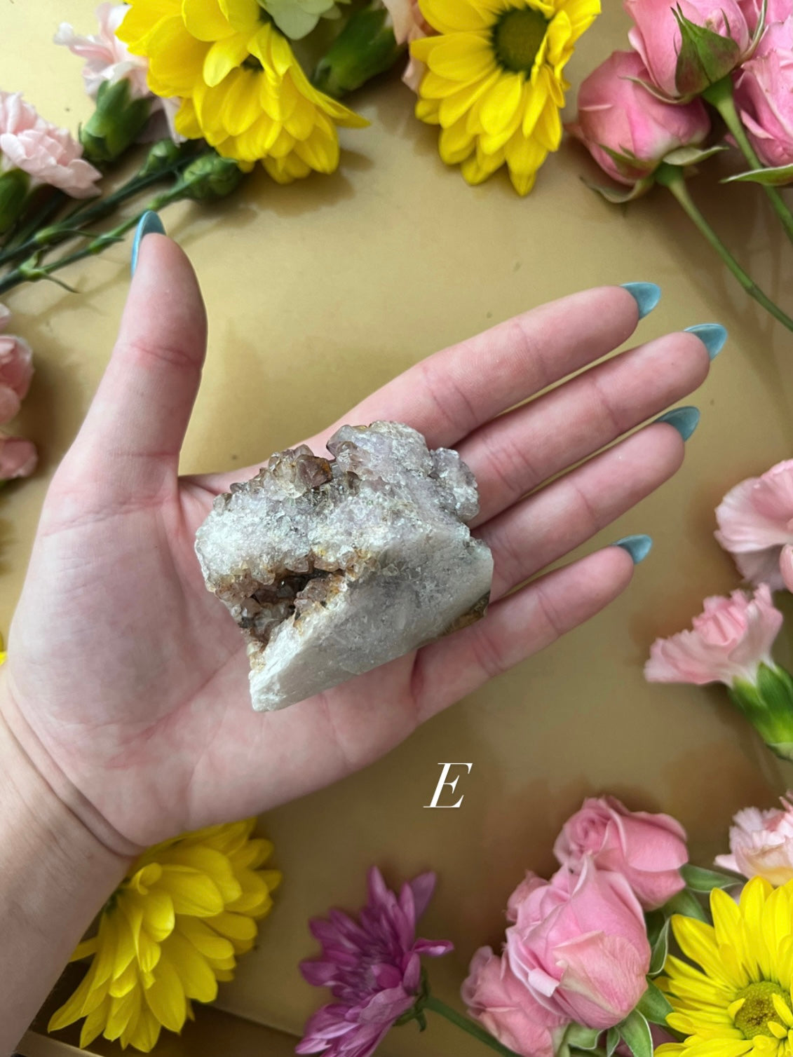 Pink Amethyst with Flower Agate Free Form