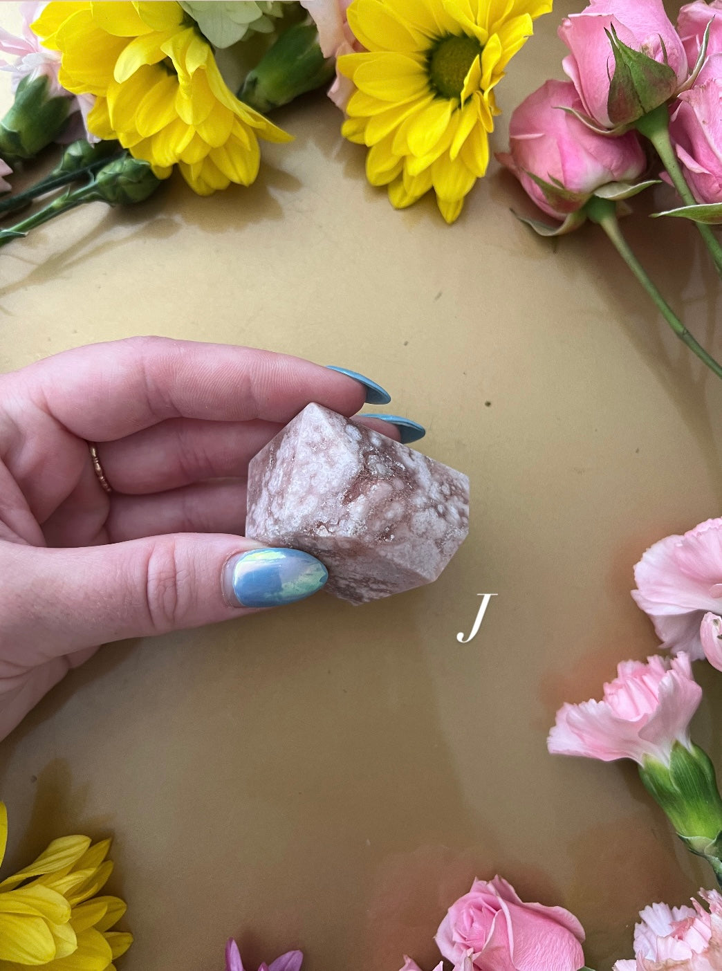 Pink Amethyst with Flower Agate Free Form