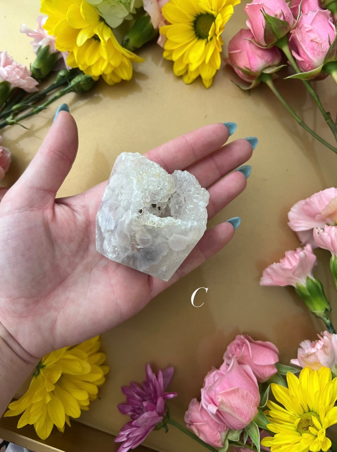 Pink Amethyst with Flower Agate Free Form
