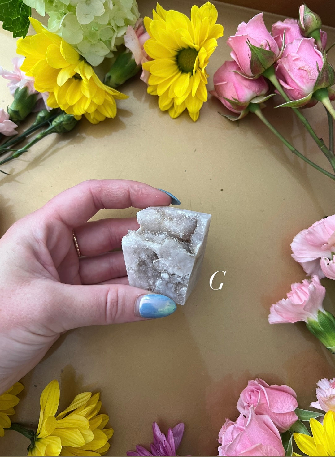 Pink Amethyst with Flower Agate Free Form
