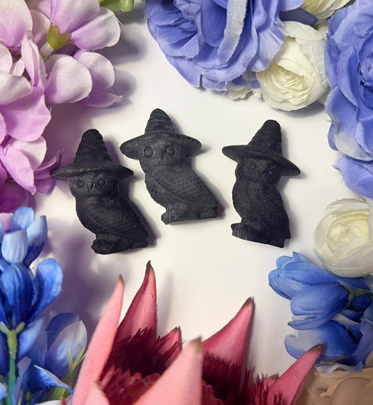 Black Obsidian Owl With Which Hat