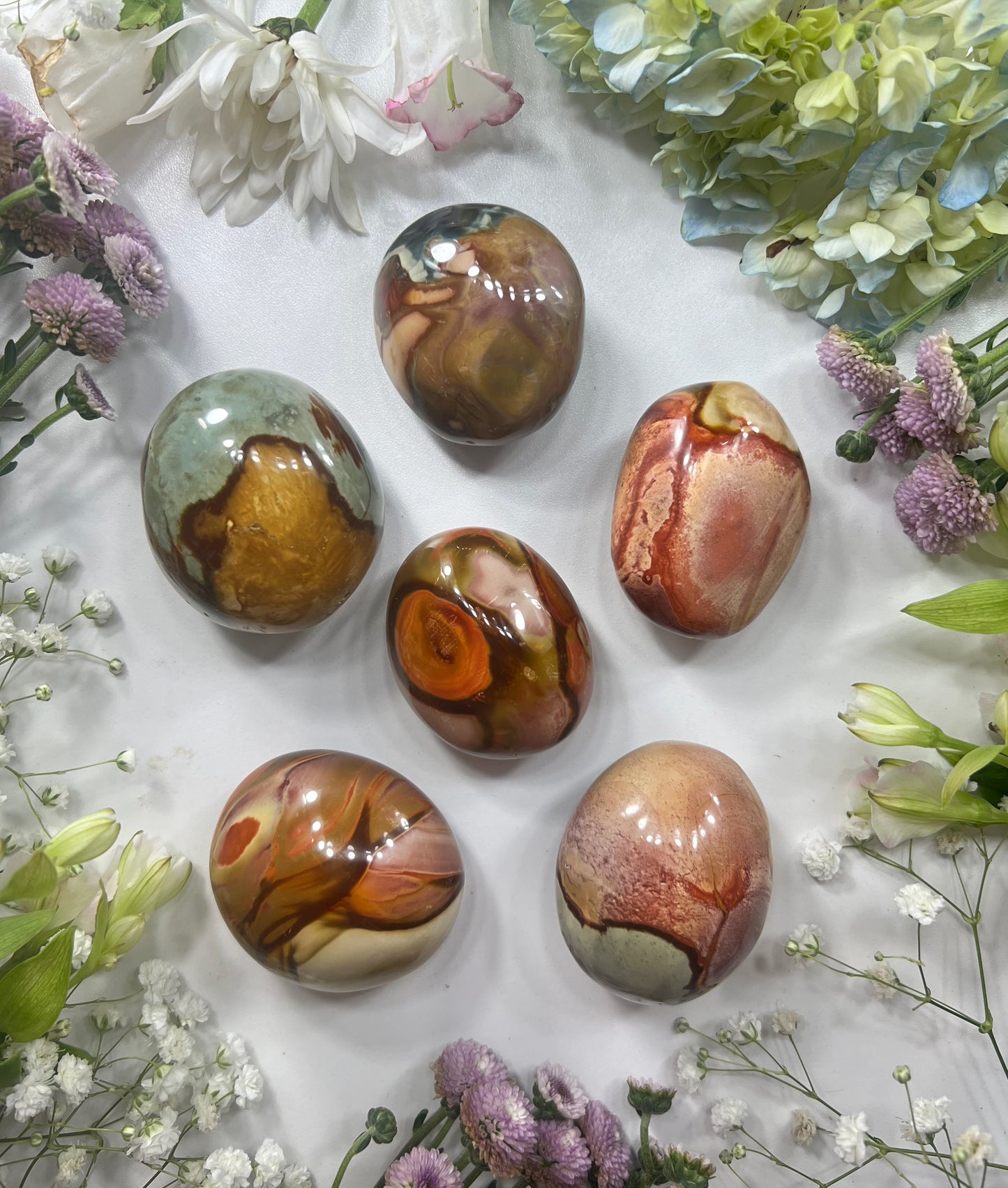 Polychrome Jasper Palm Stone