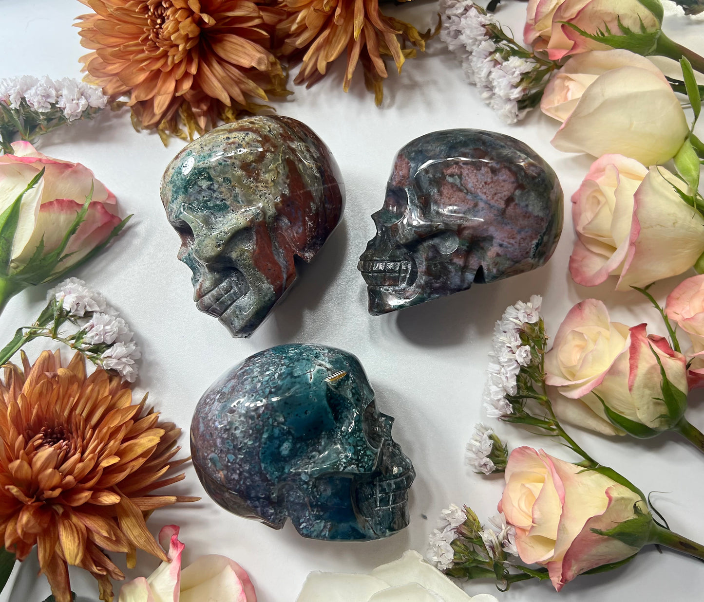 Ocean Jasper Skull