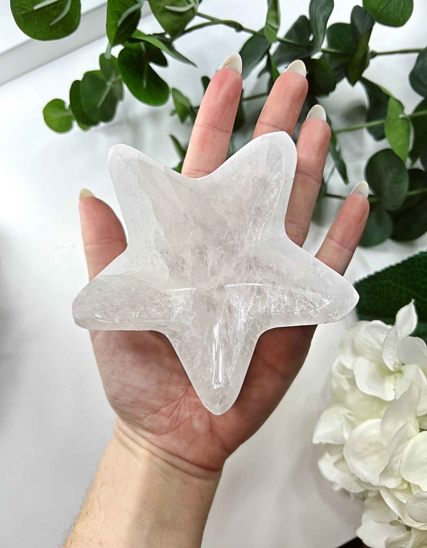 Selenite Star Bowl Large