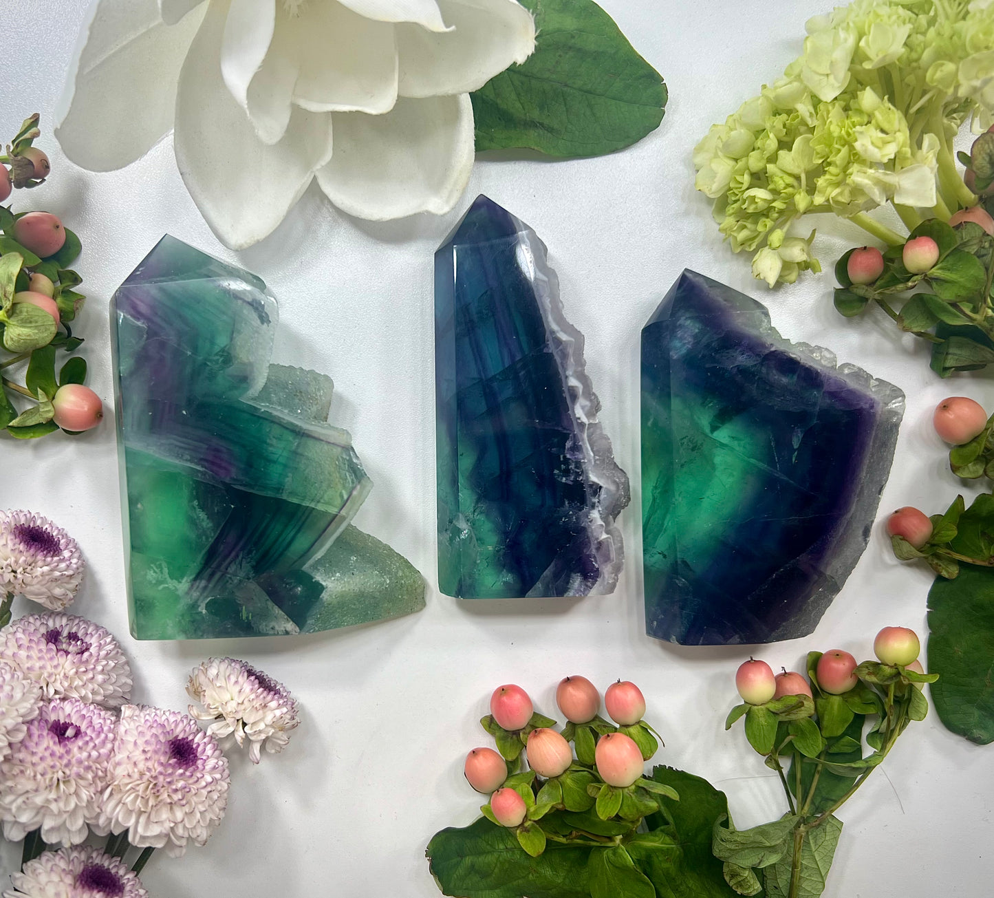 Sugar Rainbow Fluorite Towers