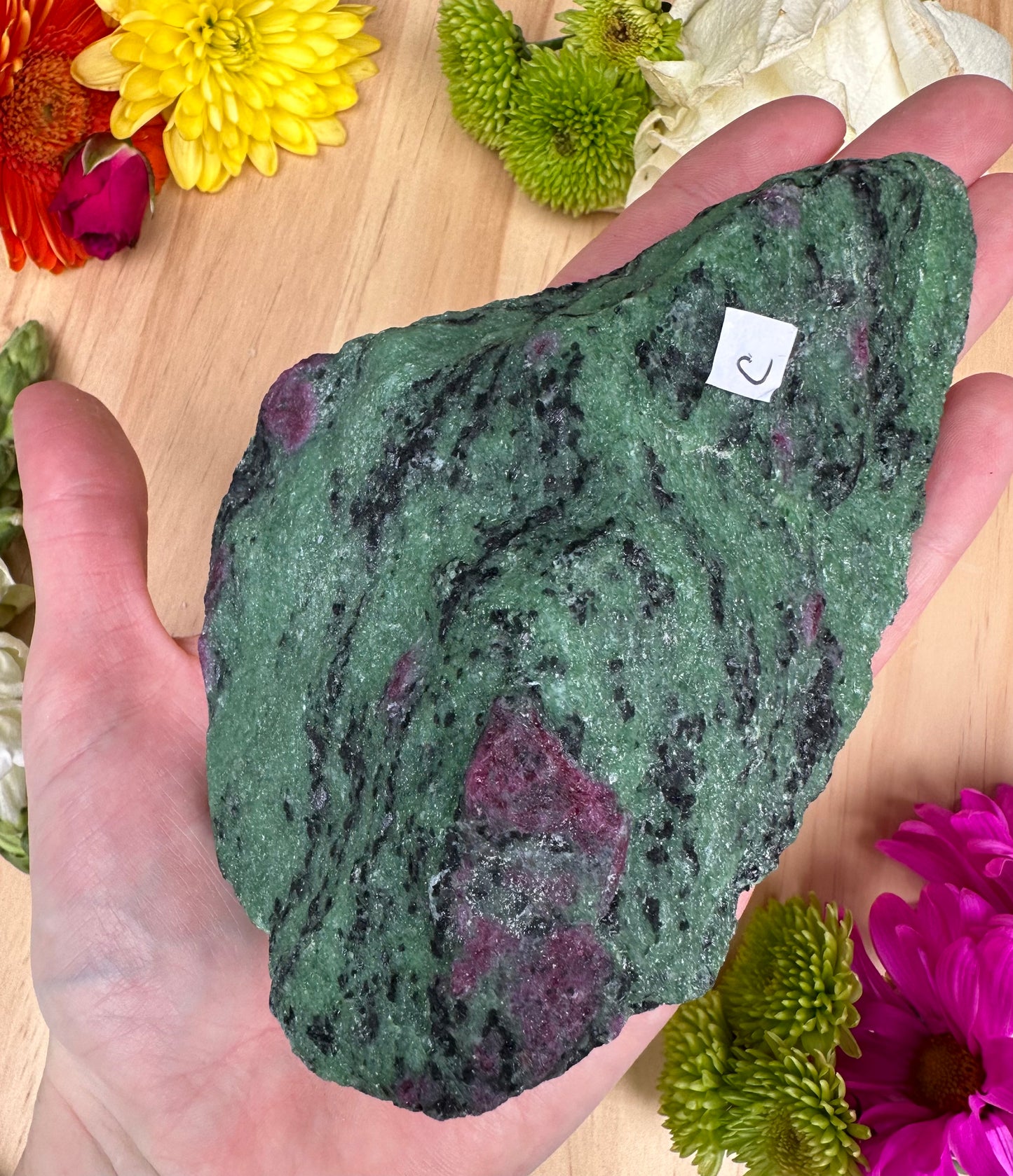 Large Raw Ruby Zoisite Cluster