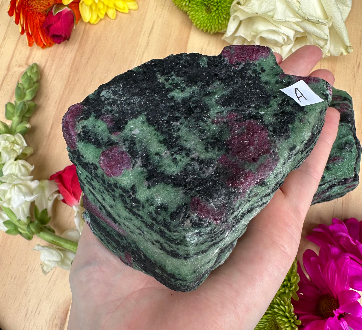 Large Raw Ruby Zoisite Cluster