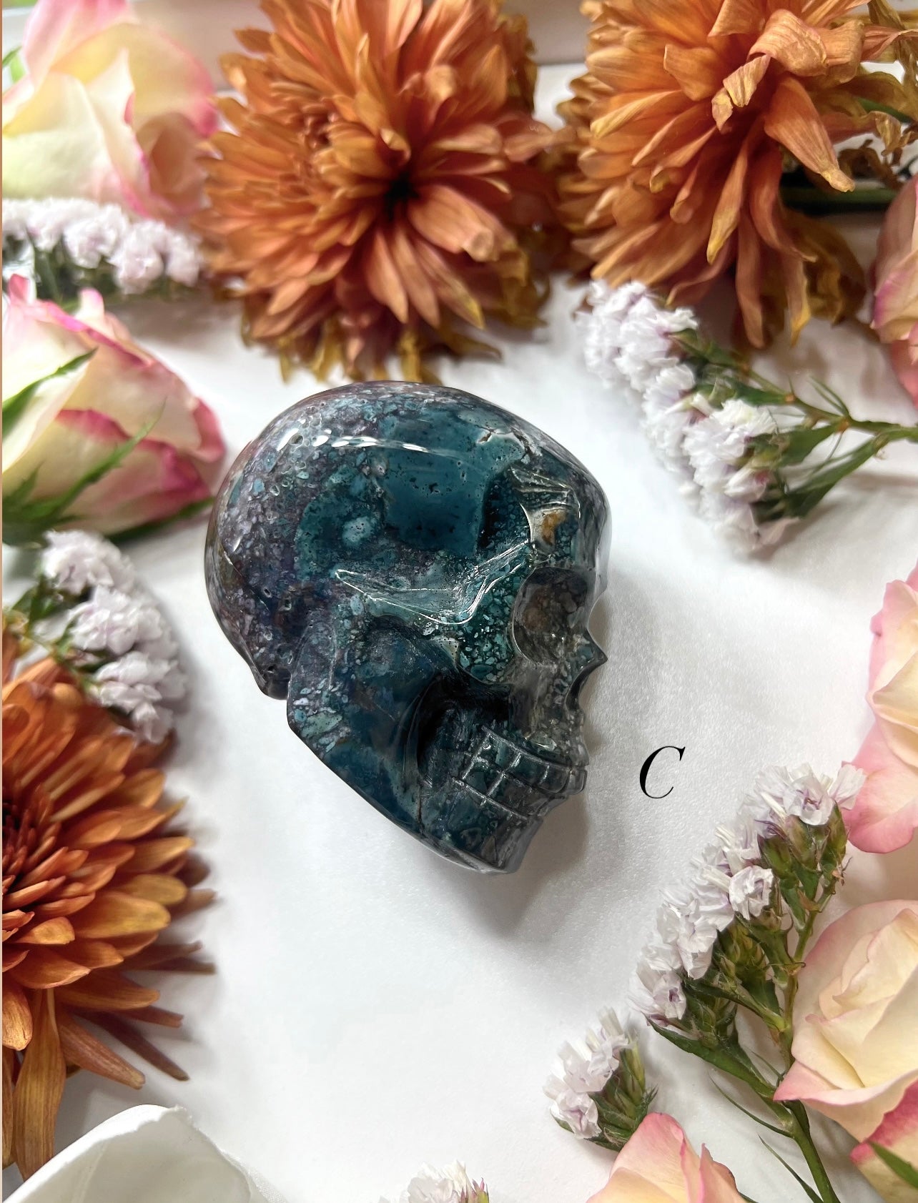 Ocean Jasper Skull