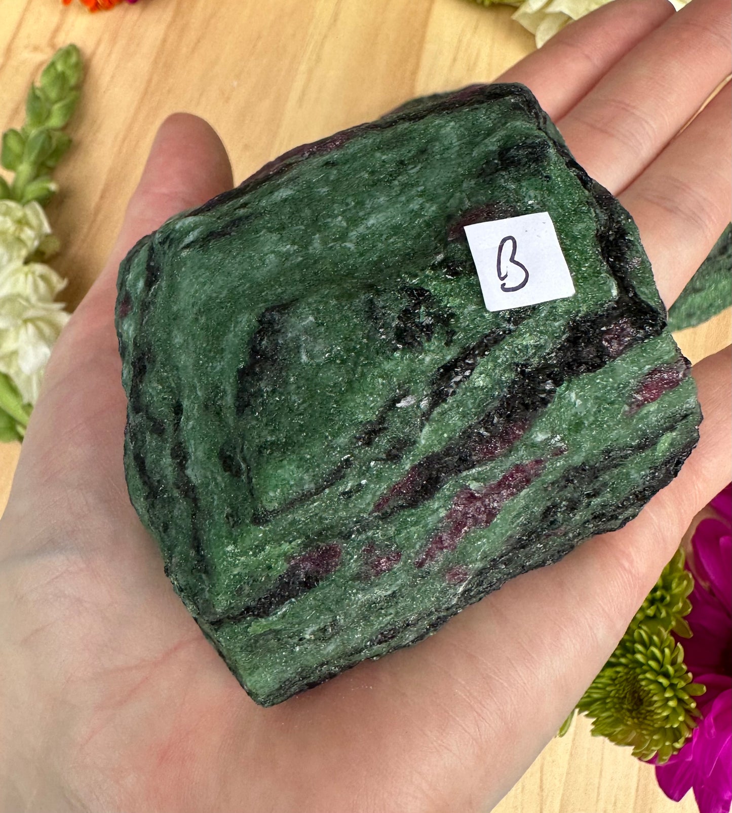 Large Raw Ruby Zoisite Cluster