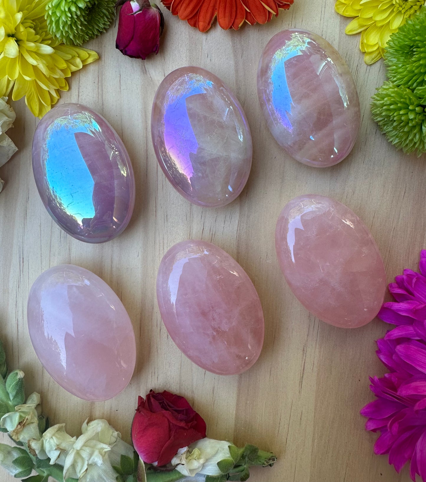 Rose Quartz Palm Stone