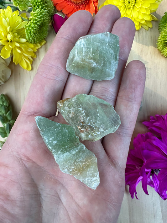 Raw Green Calcite