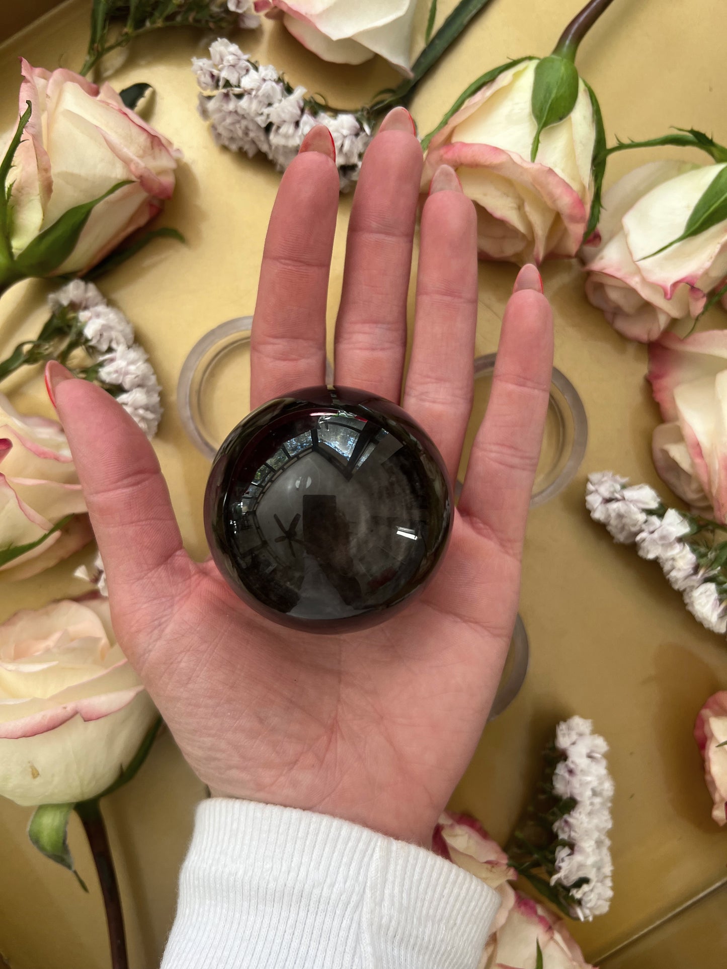 Silver Sheen Obsidian Sphere