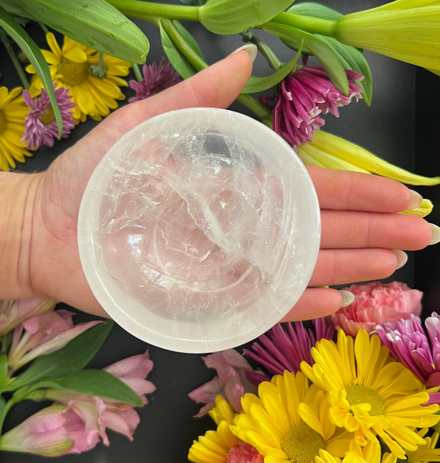 Large Clear Quartz Bowl