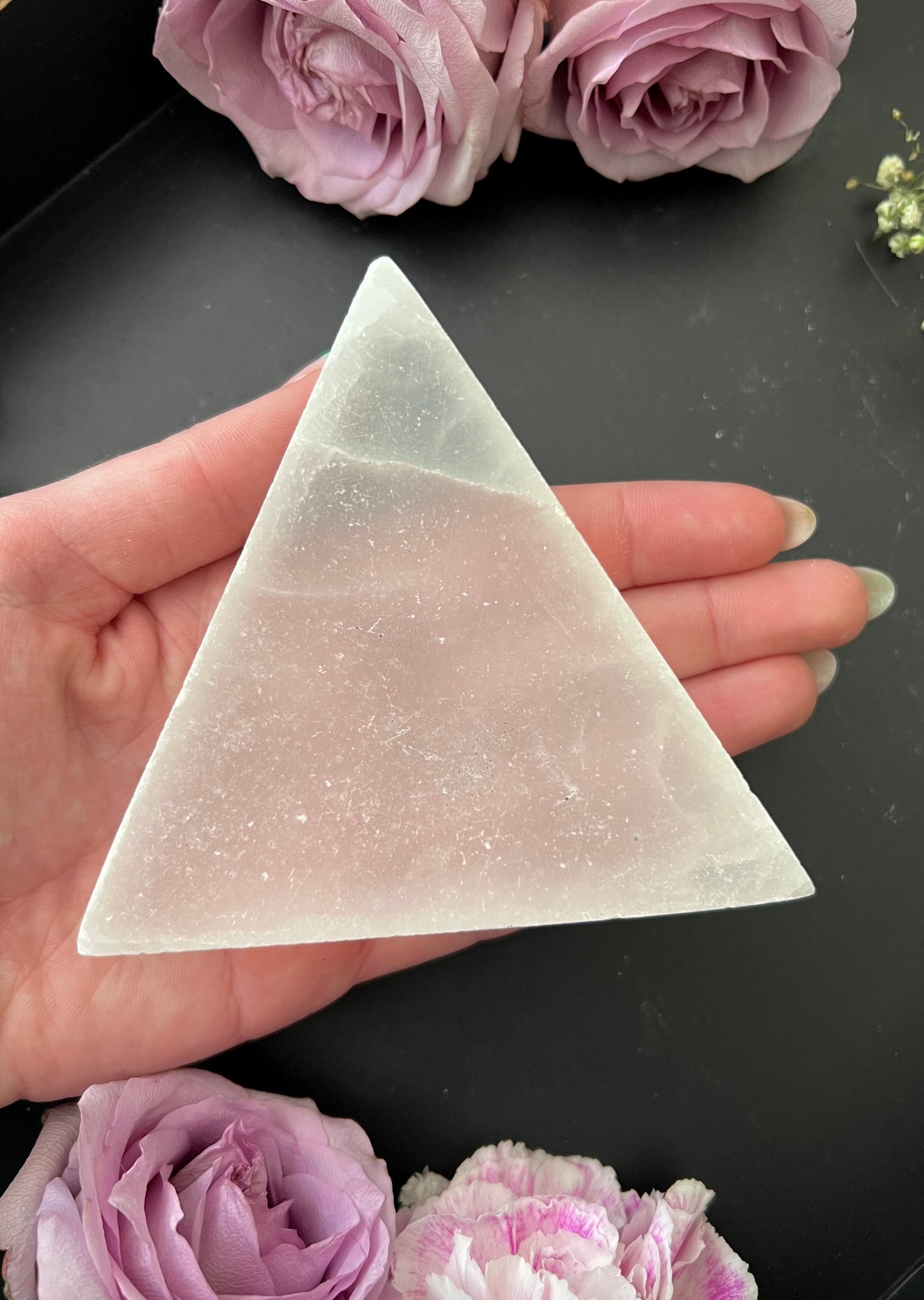 Selenite Triangle Charging Plate