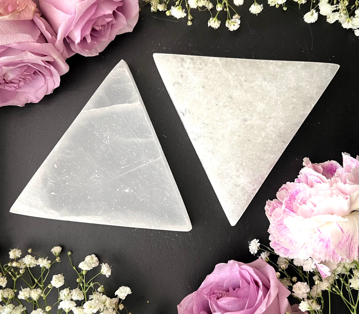 Selenite Triangle Charging Plate