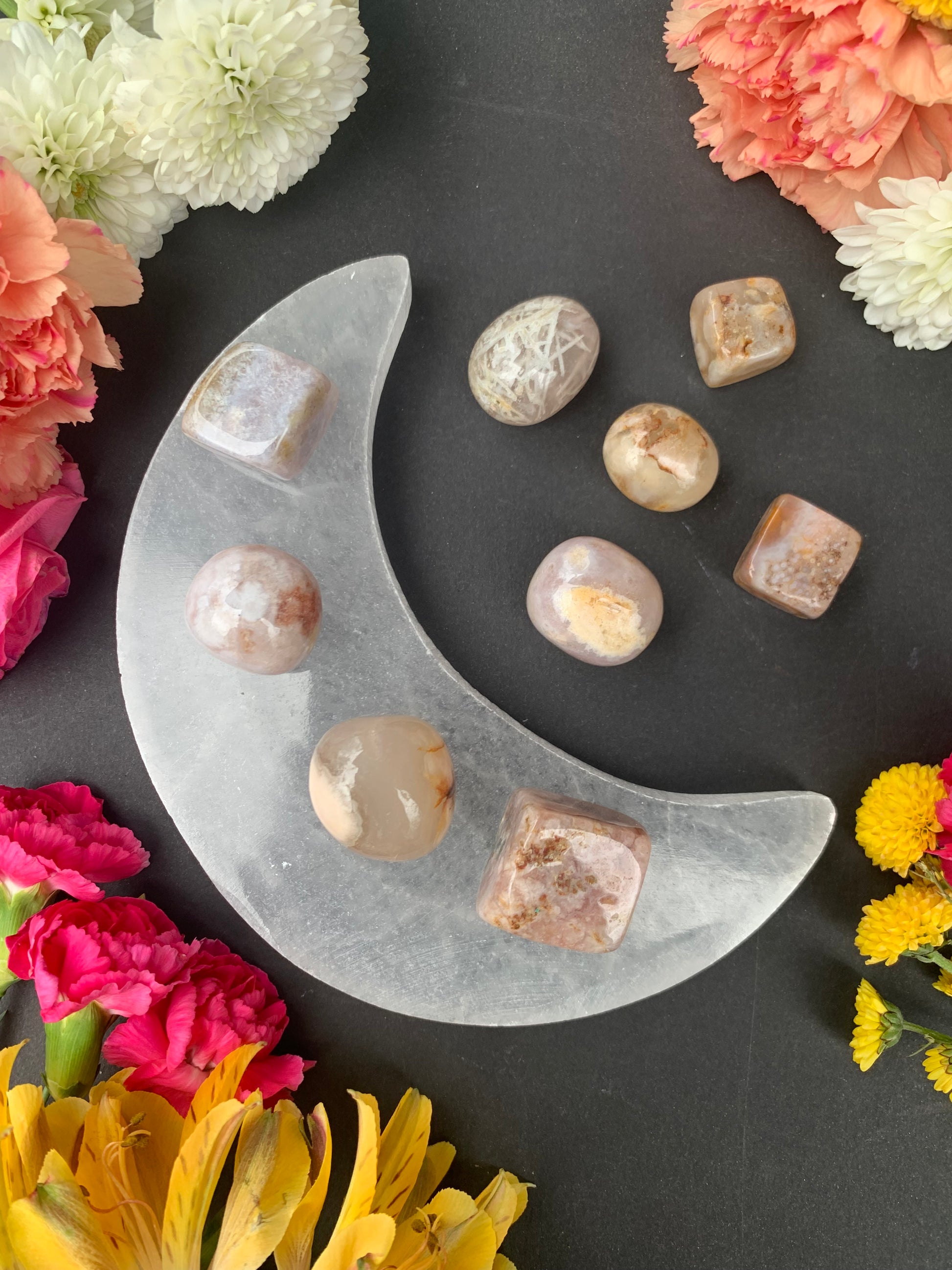 Flower Agate Tumbled Stone – Scorpio Sun and Moon Dreamers