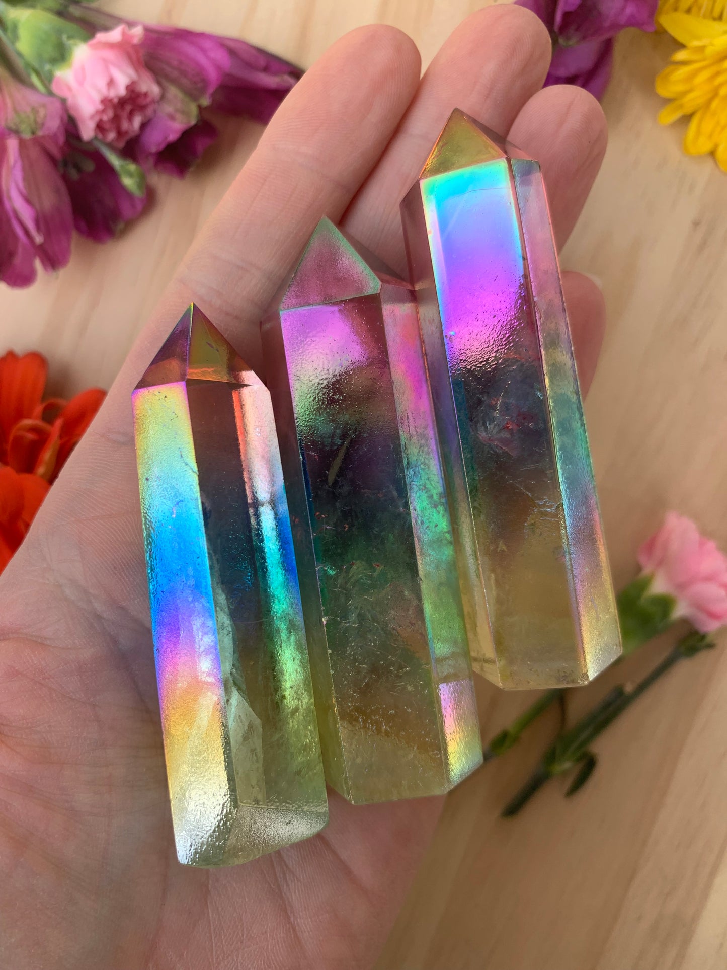 Rainbow Aura Quartz