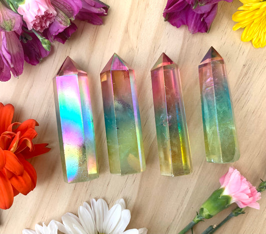 Rainbow Aura Quartz